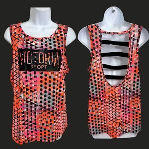 Victoria's Secret Victoria Sport Athletic Tank Top Sz Large Strappy Back Gym